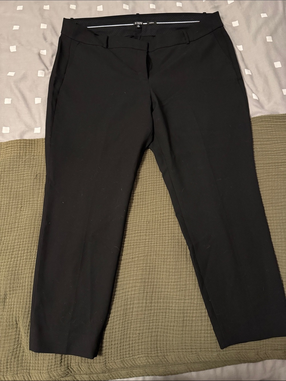J. Crew Black Cropped Slim Dress Pants